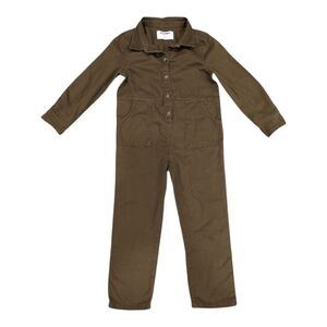 Old Navy Olive Green Army Jumpsuit Coverall Toddler Girls Kid Size 5T